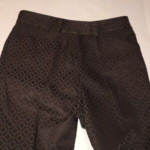 Elie Tahari Textured Trousers | Chololate Brown | Size 6